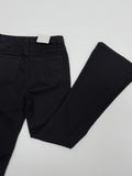 Basic cotton semi-bootcut pants