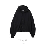 Rud double-button hooded zip-up