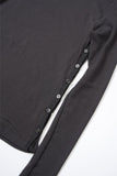 Side button slit long sleeve