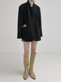 Oat Mohair Over Fit Coat Jacket