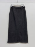 [Setup Available/Three-Piece] Mog Wool Belted Long Skirt