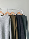 Round Cutting Knit Tee