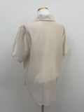 Chief Strap Pintuck See-through Short Sleeve Shirt