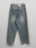 [unisex] 515 cat-washed wide denim pants