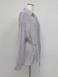 Pleated Strap Loose Fit Blouse