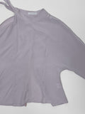 Eve One-Shoulder Pintuck Blouse