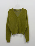 Tori Angora V-Neck Crop Cardigan