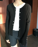 TWISTED BUTTON CARDIGAN