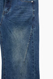 Shell flare denim pants