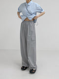 [summer] Planning cargo banding wide pants