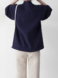 Roden half-zip-up string knit