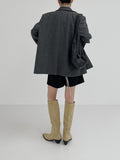 Floor Wool Hidden Loose Fit Jacket