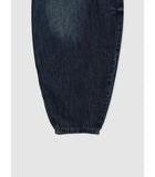 Round denim pants