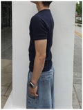 Tive Muscle Fit Henley Neck Short Sleeve T-shirt