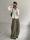 Curved Balloon Wide Denim Pants