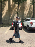 Checka Dirty Oil Bermuda Denim Pants