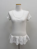 Lace Frill Short Sleeve T-Shirt