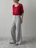 Marl Nylon Wide Slacks