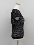 [Short sleeve ver.] Floral Lace See-through T-Shirt