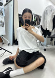 SLANT BUTTON TEE