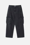 Vintage washed dyeing cargo wide pants