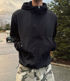 Slit CP color matching hood zip-up
