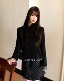 Doona Shirring Double Button Jacket