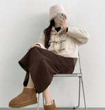Teddy Bear Collar Winter Point Duffle Jacket