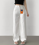 Summer Cooling Linen Cotton Wide Back Banding Pants