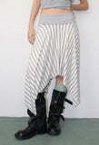 SWAY STRIPE UNBAL SKIRT