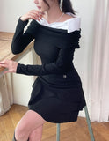 Beckin Span Mini Tiered Skirt Pants