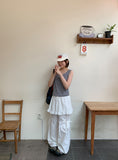 Gelsource Summer Button Layered Sleeveless