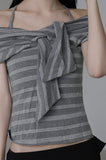 Stripe Drape Top