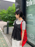 Toku See-through Dot Layered Bustier Sleeveless