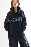 Archive dyeing crack overfit hoodie