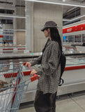 Roen over-checkered shirt