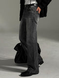 Grayish Stone Black Denim