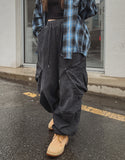 Flynn diagonal pocket denim cargo pants
