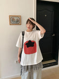 Knitly Embroidered Tomato Short Sleeve Tee