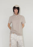 CURVE HOODED HALF TEE