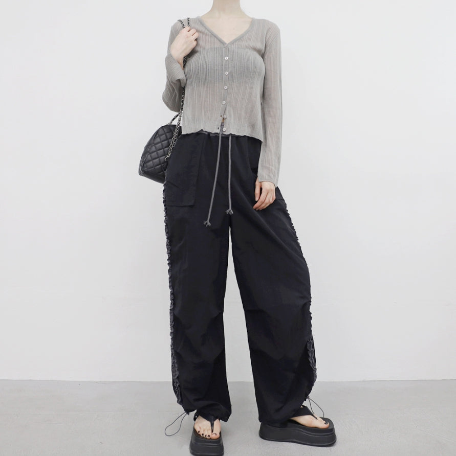 【NONCODE】Miffne String Pintuck Line Pants NONCODE(ノンコード) - ミプネストリングピンタックラインパンツ