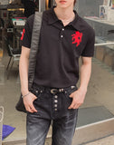 Horse Numbering PK Short Sleeve Collar T-Shirt