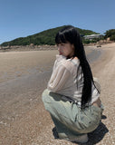 [A/M] Sea Strap Summer Bolero Cardigan