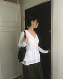 Shalu Frill Layered Button Strap Cardigan