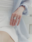 [Premium Plating] H Edition AB Bold Wave Ring