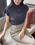 Softy plain short-sleeved knit
