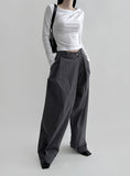 Tunt Pintuck Unbalance Wrap Pants