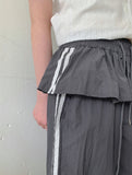Megle Summer Track Color Matching Nylon Skirt Pants