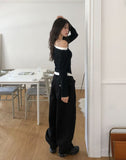 Classy Back Pocket Cotton Balloon Pants
