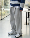 String One-Tuck Brushed Sweatpants